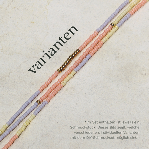 diy-set armband tricolor sommer