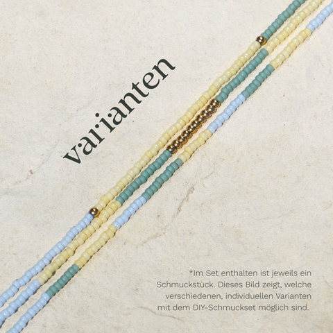 diy-set armband tricolor sommer