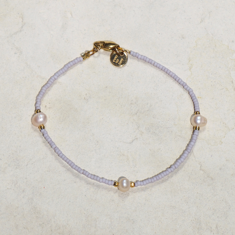 diy-set armband mit recycelten süßwasserperlen