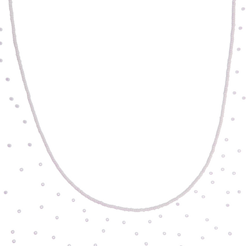Filigrane DIY-Kette mit hochwertigen japanischen Glasperlen in zartem Lavendel – nachhaltig, langlebig und perfekt für stilvollen, handgefertigten Schmuck.
