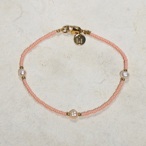 diy-set armband mit recycelten süßwasserperlen